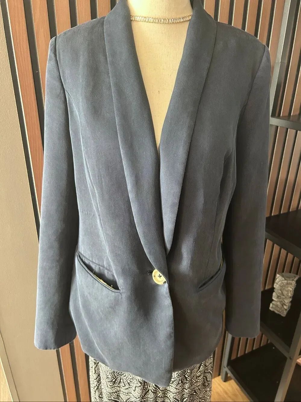 Boden women’s blazer jacket blue size 6 stylish comfy
